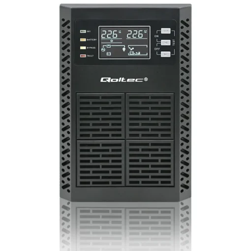 Qoltec UPS 1kVA, 1000W, PF1.0 LCD,EPO,USB,On line - Image 3