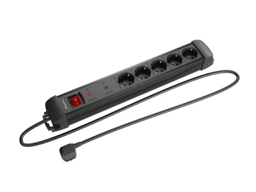 Lanberg Power strip 1.5m 5x230 SC SP1-05F-0150-B - Image 3