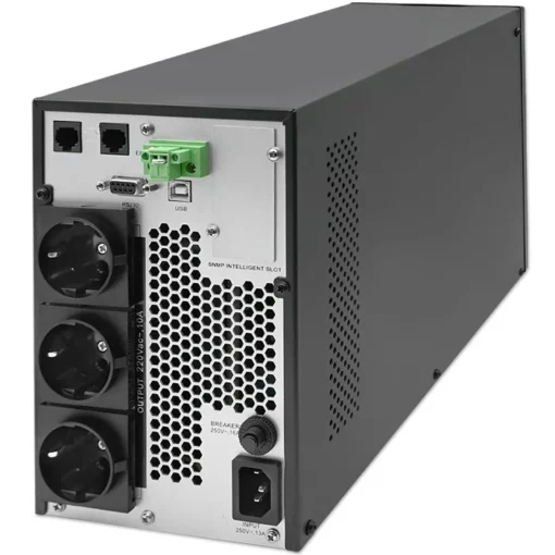 Qoltec UPS 2kVA, 2000W, PF 1.0 LCD, EPO, USB, On line - Image 2