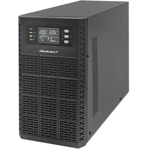 Qoltec UPS 3kVA, 3000W, PF 1.0 LCD, EPO, USB, On line