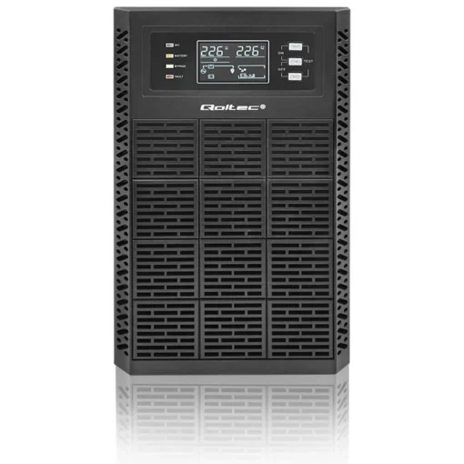 Qoltec UPS 3kVA, 3000W, PF 1.0 LCD, EPO, USB, On line - Image 3