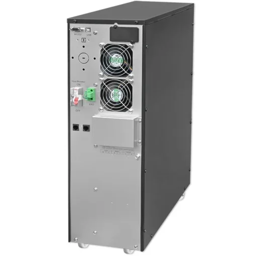 Qoltec UPS 6kVA, 6000W, PF 1.0 LCD, EPO, USB, On line - Image 2