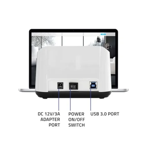 Qoltec HDD SSD 2.5 3.5 docking station,SATA III,USB3.0 - Image 3