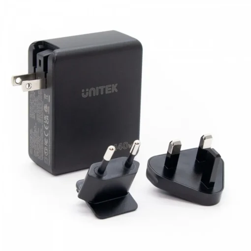 Unitek Wall Charger GAN 2x USB-C 1x USB-A 140W - Image 5