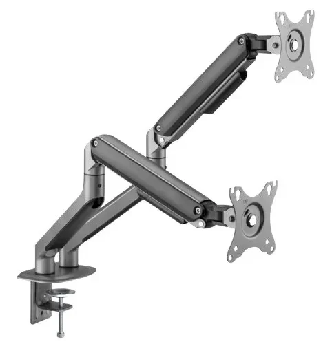 Gembird Desk mount 2 screens 17-32 inches 9kg сив