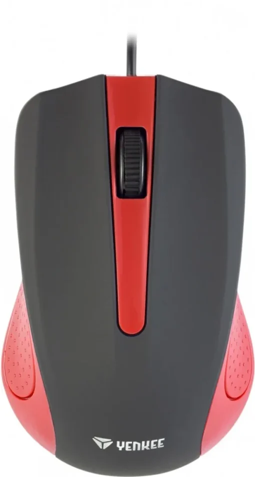 YENKEE USB wired mouse 3 buttons rubberized surface