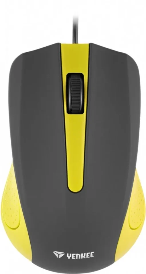 YENKEE USB wired mouse 3 buttons rubberized surface