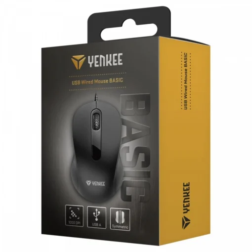 YENKEE Symmetrical USB wired mouse, 3 buttons, 1000DPI optical - Image 4