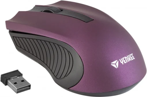 YENKEE 2.4GHz optical symmetrical wireless mouse, 3 buttons, Purple - Image 2