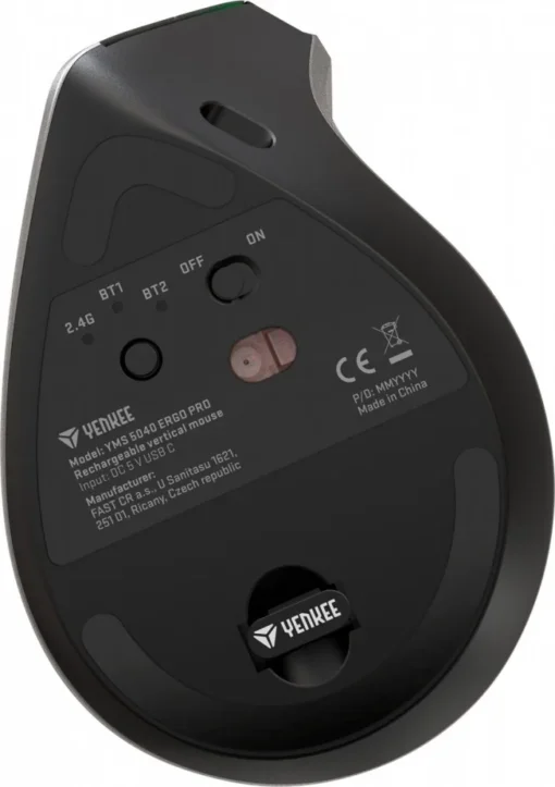 YENKEE Dual 2.4GGz/BT5.0/BT3.0 battery vertical wireless mouse - Image 5