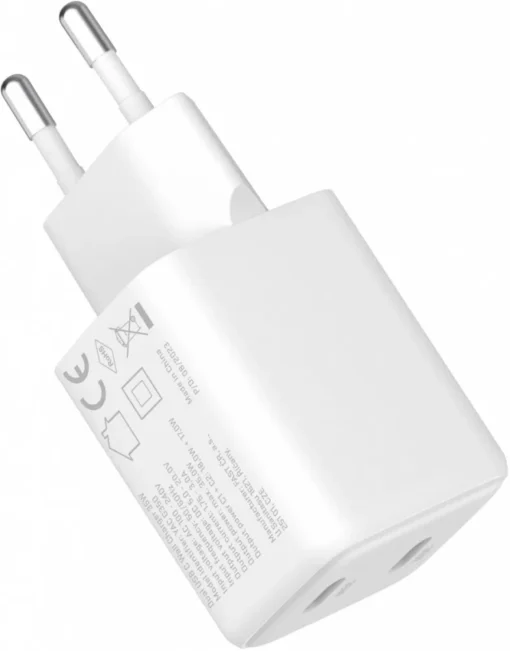 YENKEE USB C mains charger 2x18W 3A Power delivery 3.0 QC3.0 White - Image 5