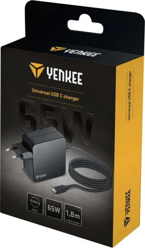 YENKEE Universal захранващ блок / Smartphone / Таблет / Лаптоп / Power Delivery Charger USB C 65W 1,8m - Image 2