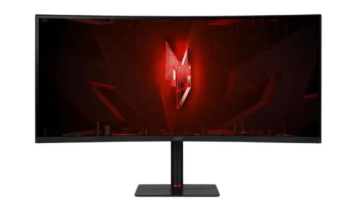 Acer Monitor 34 inch XV345CURV3bmiphuzx UWQHD 21:9 165Hz 1MS/300cd/m2 HDMI DP USB-B USB3.2x2 USB-C SPEAKER H:110 1000R KVM LED