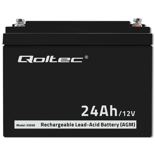 Qoltec Battery AGM 12V 24Ah max. 7.2A - Image 4