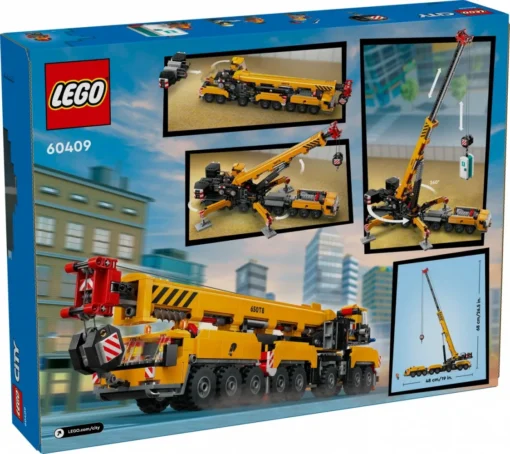 LEGO LEGO City 60409 Yellow Mobile Constructi on Crane - Image 3