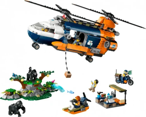 LEGO LEGO City 60437 Jungle Explorer Helicopter at Base Camp - Image 3