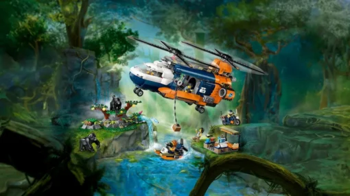 LEGO LEGO City 60437 Jungle Explorer Helicopter at Base Camp - Image 4