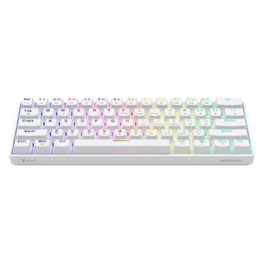 Savio Keyboard Whiteout X2 Blue Outemu, SAVIO - Image 2