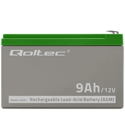 Qoltec Gel battery | 12V | 9Ah | Max.90A | AGM - Image 4