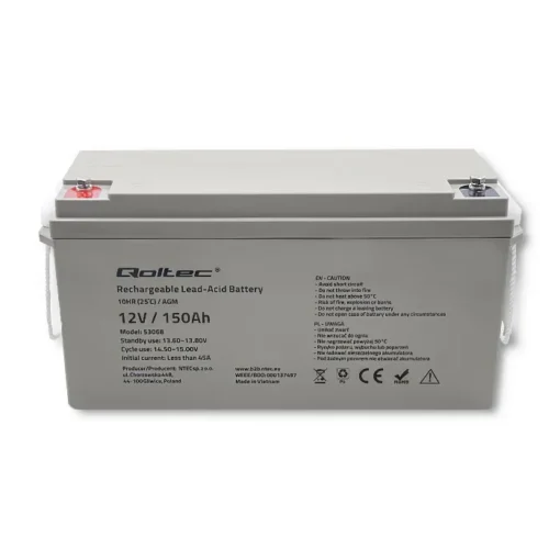 Qoltec AGM battery 12V 150Ah, max. 2250A - Image 4