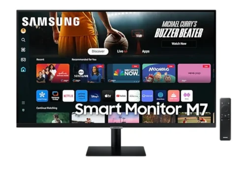 Samsung Monitor 32 inch SMART M70D VA 3840x2160 UHD 16:9 2xHDMI 3xUSB 2.0 1xUSB-C (65W) 4ms 60Hz WiFi/BT głośniki płaski