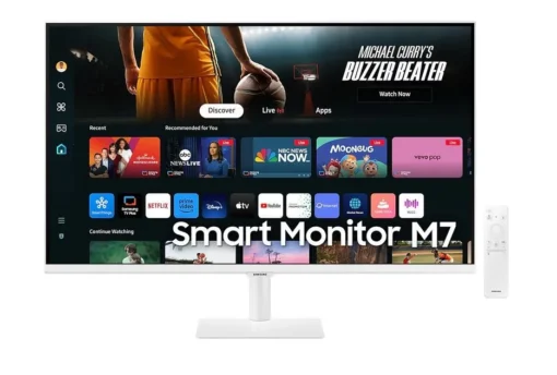 Samsung Monitor 32 inch SMART M70D VA 3840x2160 UHD 16:9 2xHDMI 3xUSB 2.0 1xUSB-C (65W) 4ms 60Hz WiFi/BT głośniki płaski biały 2Yd2d - Image 2