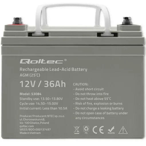 Qoltec AGM battery 12V 36Ah max. 540A - Image 4