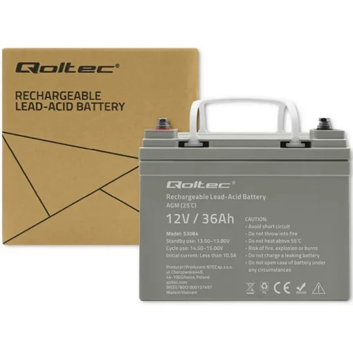 Qoltec AGM battery 12V 36Ah max. 540A - Image 5