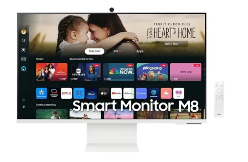 Samsung Monitor 32 inch SMART M80D VA 3840x2160 UHD 16:9 1xHDMI 1xUSB-C (65W) 2xUSB 2.0 4ms WiFi/BT HAS+PIV Webcam speakers flat White 2Yd2d - Image 2