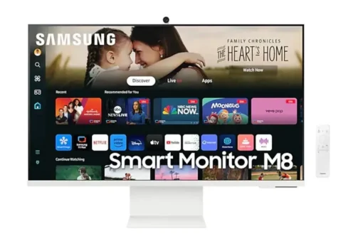 Samsung Monitor 32 inch SMART M80D VA 3840x2160 UHD 16:9 1xHDMI 1xUSB-C (65W) 2xUSB 2.0 4ms WiFi/BT HAS+PIV Webcam speakers flat White