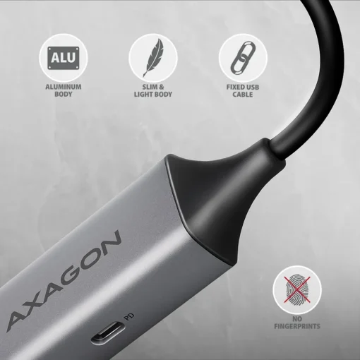 AXAGON ADE-TXPD USB-C 3.2 Gen1 LAN adapter 1Gbit + PD - Image 5