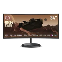 Cooler Master Monitor 34 inch GM34-CWQ2 UWQHD 180Hz HDMI DP USB-C USB-B Height Adjustable 0-80mm