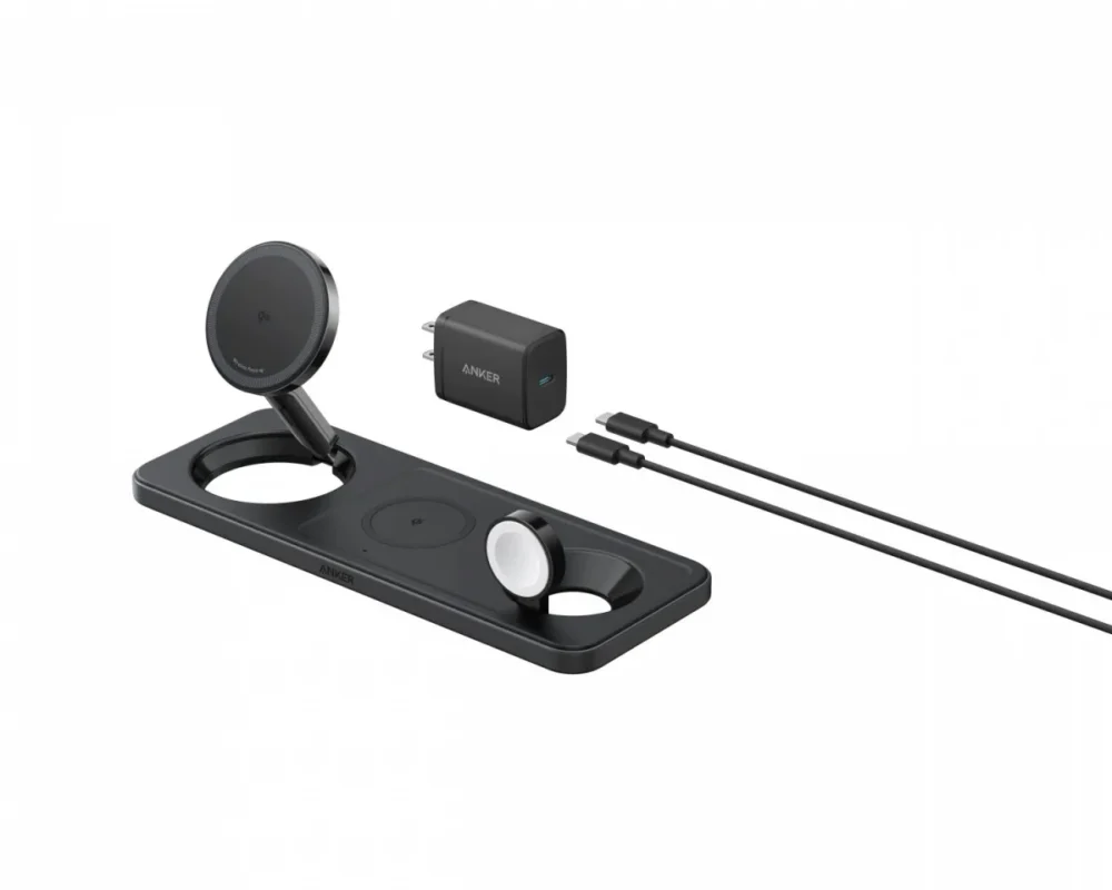 Anker зарядно MagGo 3-in-1 Pad 15W Qi2 Black