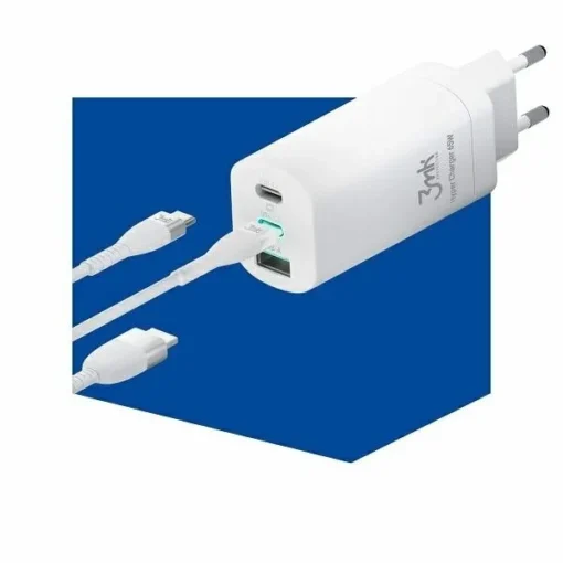 3MK Charger 65W 2xUSB-C + USB-A GaN PD QC - Image 2