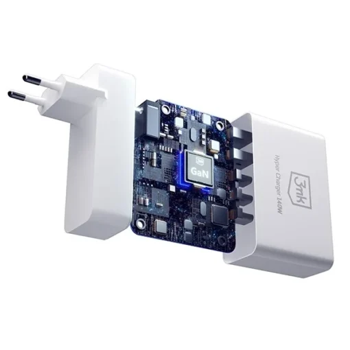 3MK Charger 140W 3xUSB-C + 2xUSB-A GaN PD QC - Image 4