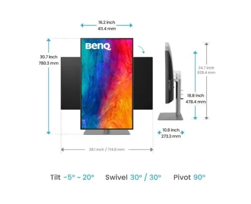 Benq Monitor 31.5 inches PD3225U LED 5ms/2K/2000:1/HDMI/Black - Image 5