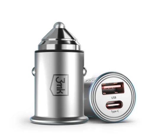 3MK Car charger 30W PD 1xUSB-C+USB-A - Image 2