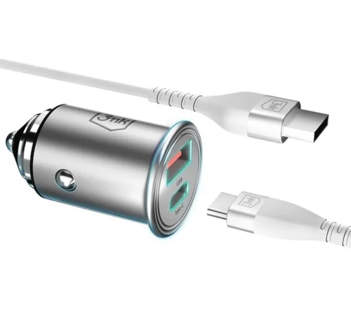 3MK Car charger 30W PD 1xUSB-C+USB-A - Image 4