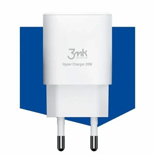 3MK Charger 20W 1xUSB-C +USB-A PD QC White - Image 3