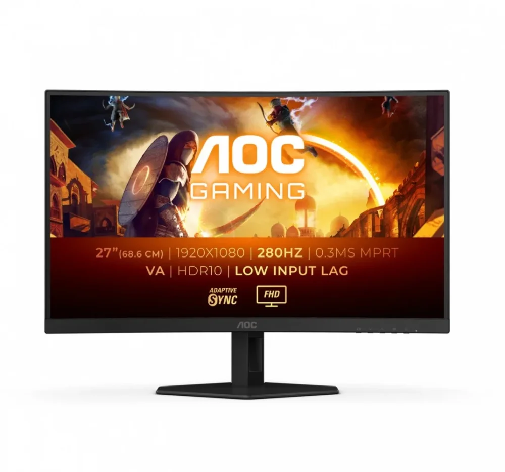 AOC Monitor C27G4ZXE 27 инча Curved Fast VA 280Hz HDMIx2 DP