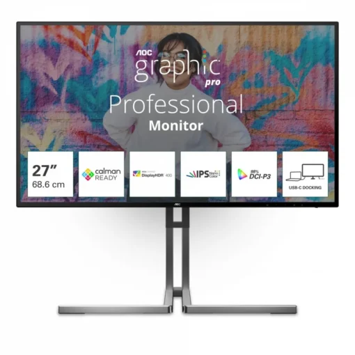 AOC Monitor U27U3CV 27 cali 4K Nano IPS HDMIx2 DP USB-C RJ45