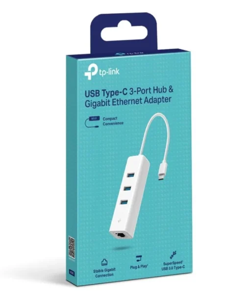 TP-LINK Gigabit Ethernet to USB 3.0 Type C Network Adapter with 3 Port USB 3.0 Hub - Image 4