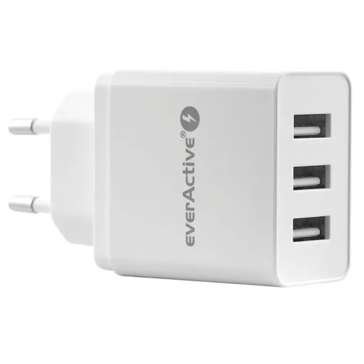 everActive PHONE зарядно 3X USB 3, 4A WHITE