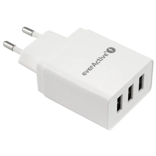 everActive PHONE зарядно 3X USB 3, 4A WHITE - Image 3