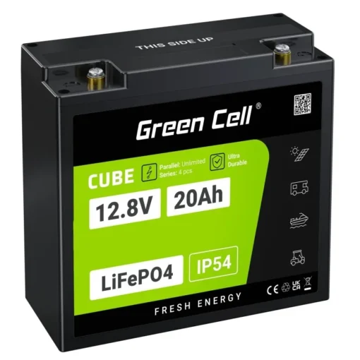 Green Cell Accumulator CUBE LiFePO4 20Ah 12V/12.8V 256Wh