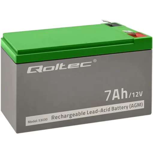 Qoltec Gel battery | 12V | 7Ah | Max.72A | AGM