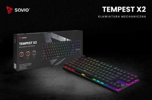 Savio Keyboard RGB Tempest X2 Outemu Red - Image 5