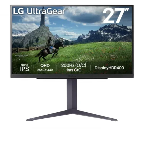 LG Electronics Monitor 27 inch 27GS85Q-B QHD UltraGear IPS 180 Hz (O/C 200Hz) 1ms 400cd HDMI DP USB Pivot