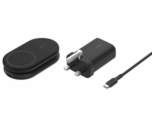 Belkin Boostcharge 2-in-1 mag Qi2 15W black foldable - Image 4