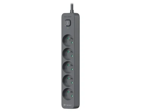 Tracer Power Line+ 3m Graphite surge protector power strip (5 sockets) - Image 2